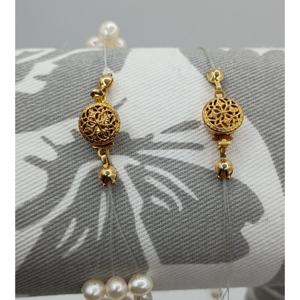 Genuine Pearl Necklace & Bracelet - Picture 7 of 8
